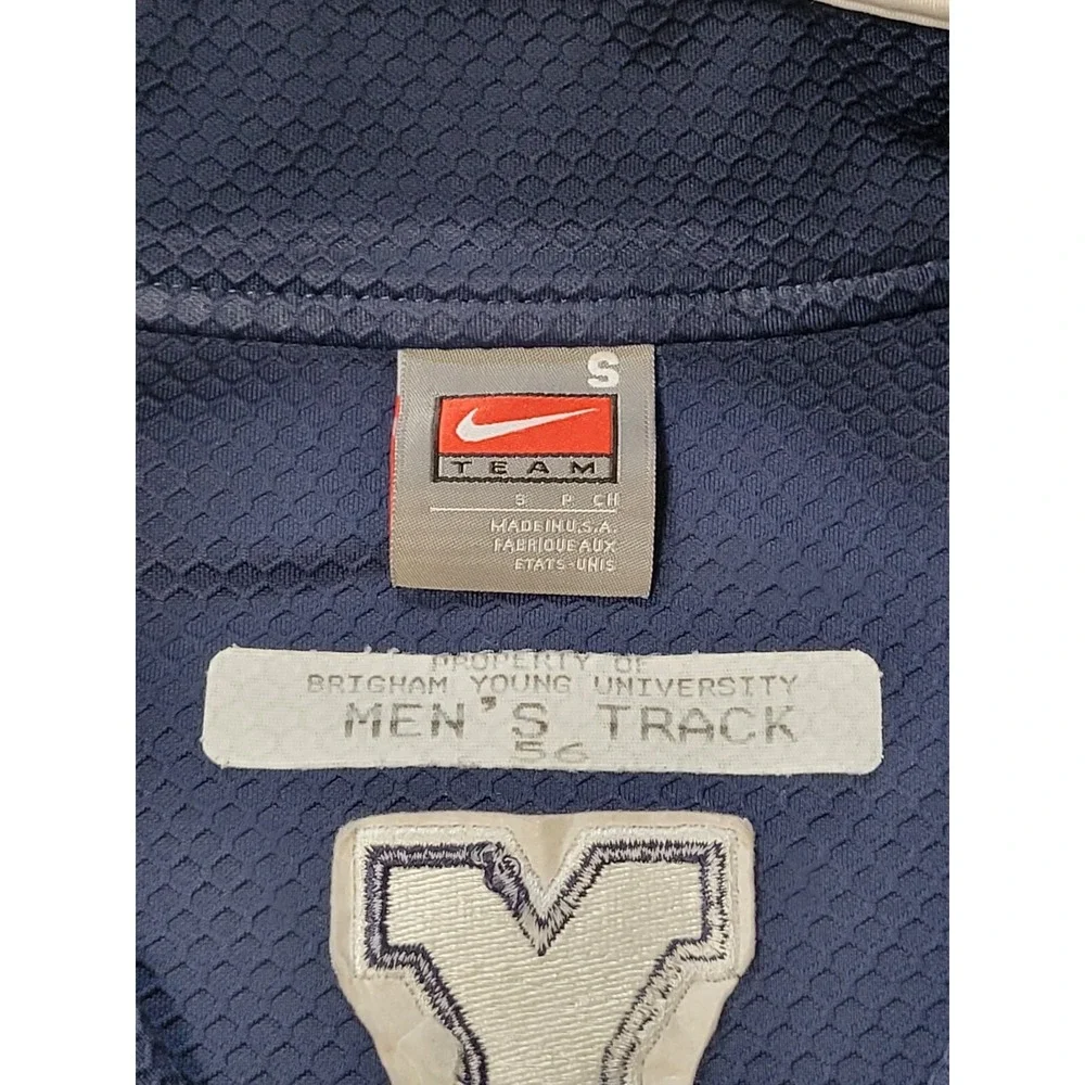 BYU Nike Running DriFit Quarter Zip Pullover Mens Sz S Long Sleeve Brigham Young